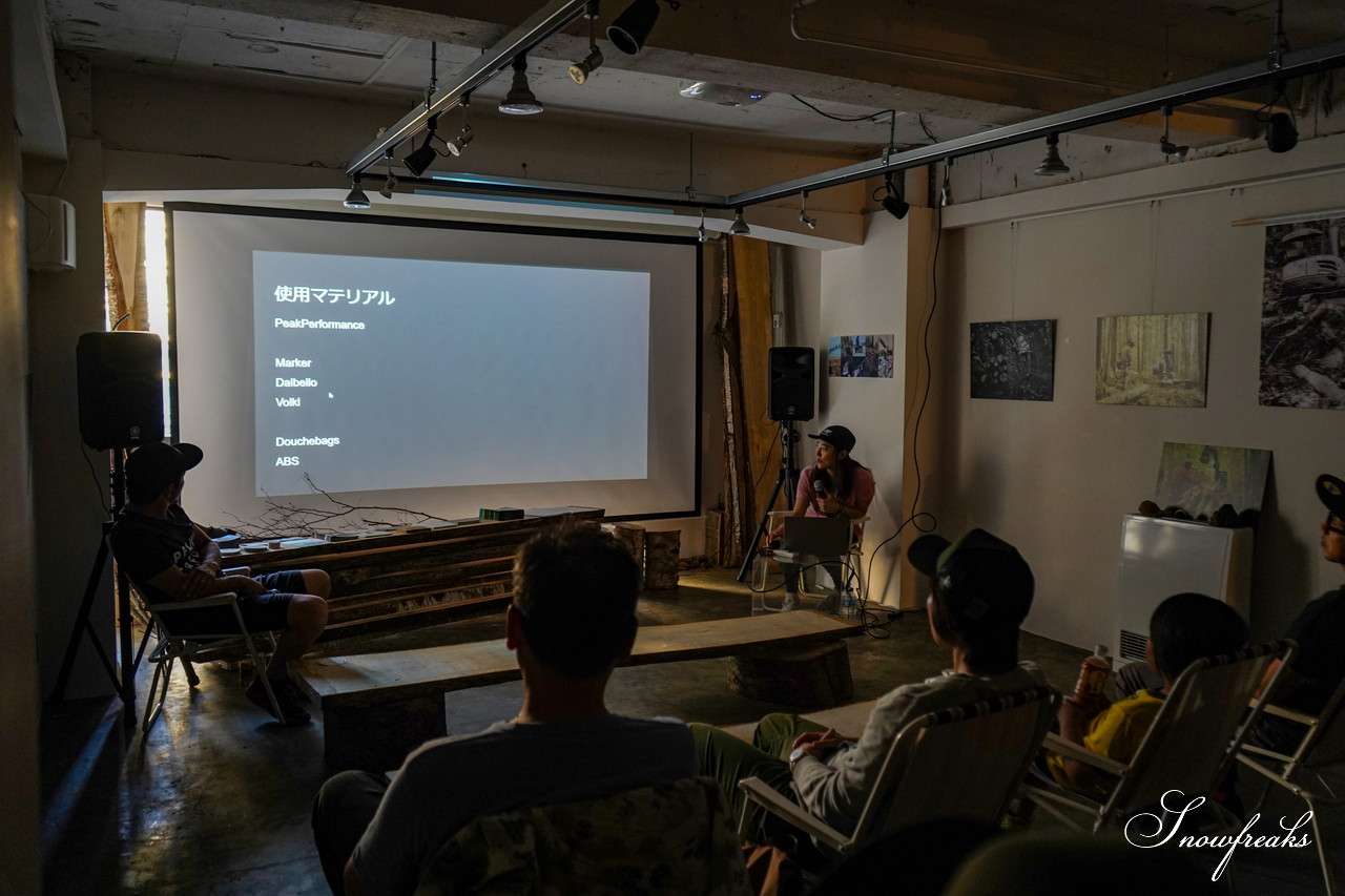 PeakPerformanceライダー・中川未来さん初めてのトークショー『中川未来のFWQ奮闘記』 @PeakPerformance Sapporo